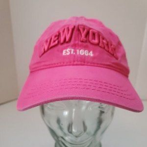 New York Pink Baseball Hat Adjustable Cap
